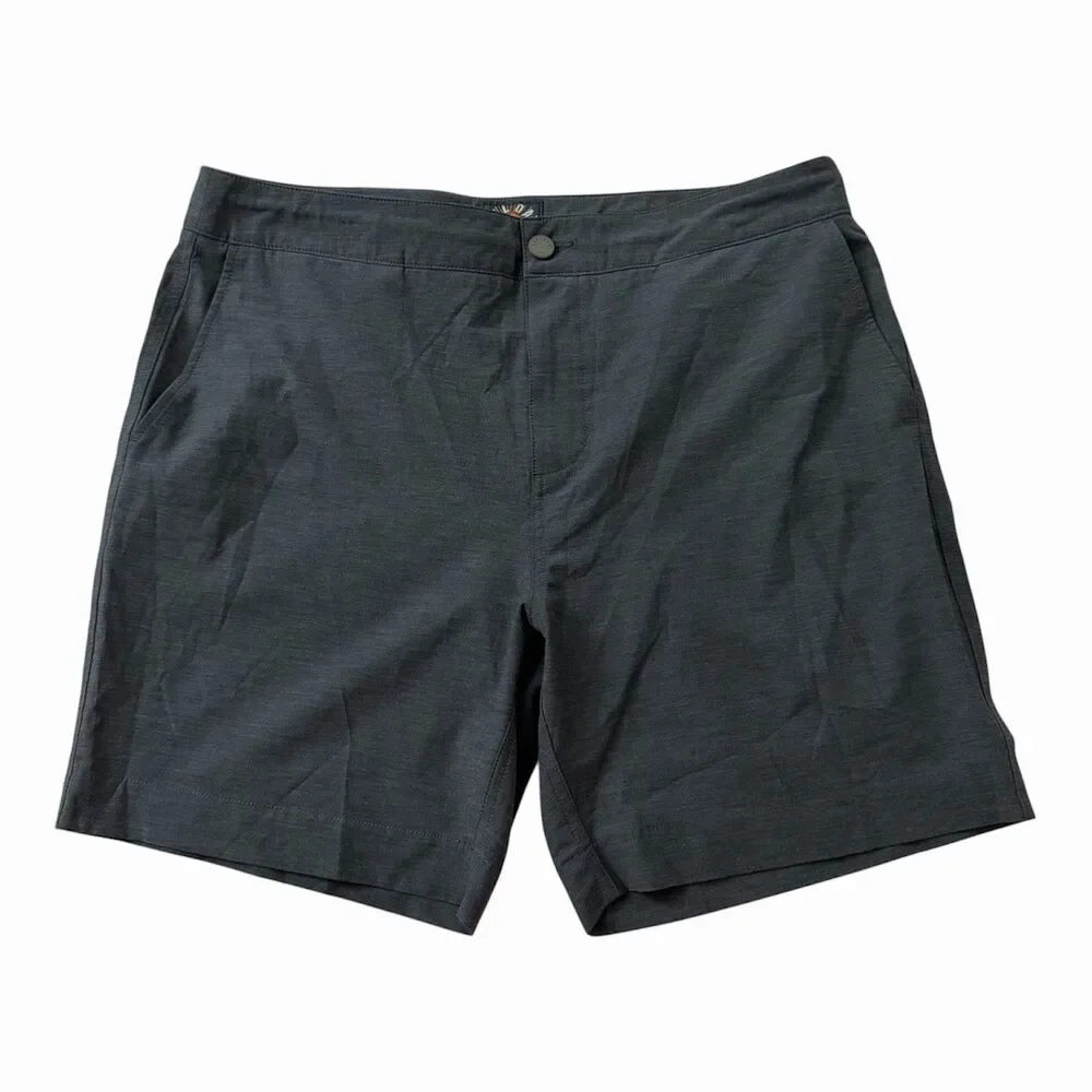 Faherty All Day Shorts Mens 35 Gray Hybrid Stretch Performance 7” Inseam MSC0003